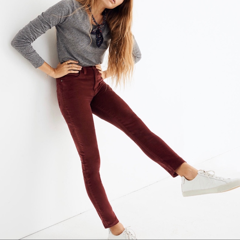 10" High-Rise Skinny Jeans: Stretch Velvet Edition